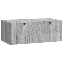 Dulap TV suspendat Sonoma gri, 78,5 x 41 x 30 cm, 2 usi