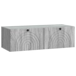 Dulap TV suspendat Sonoma gri, 99 x 41 x 30 cm, 2 usi
