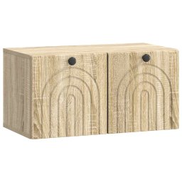 Dulap TV suspendat cu 2 usi, stejar sonoma, 59,5 x 31 x 30 cm