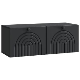 Dulap TV suspendat negru cu 2 usi, 78,5 x 31 x 30 cm