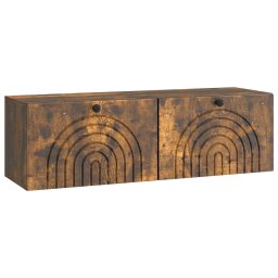 Dulap TV suspendat de perete, stejar fumuriu, 98 x 31 x 30 cm