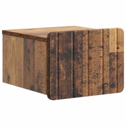 Dulap de noapte suspendat, lemn vechi, 33 x 34,5 x 24 cm, cu sertar