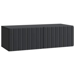 Dulap TV suspendat negru, 98 x 41 x 30 cm, cu 2 usi, din lemn prelucrat