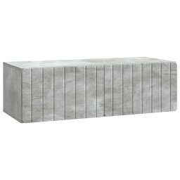 Dulap TV suspendat gri beton 98 x 41 x 30 cm, 2 usi, lemn prelucrat