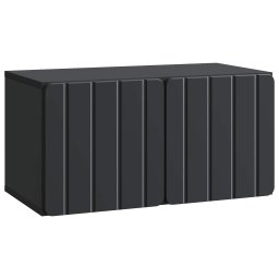 Dulap TV suspendat de perete negru, 59,5 x 31 x 30 cm, 2 usi