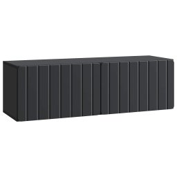 Dulap TV suspendat de perete, negru, 98 x 31 x 30 cm, 2 usi