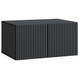 Dulap TV suspendat de perete negru, 59,5 x 41 x 30 cm, 2 usi