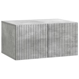Dulap TV suspendat gri beton, 59,5 x 41 x 30 cm, 2 usi, vidaXL