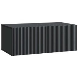 Dulap TV suspendat de perete negru, 78,5 x 41 x 30 cm, 2 usi