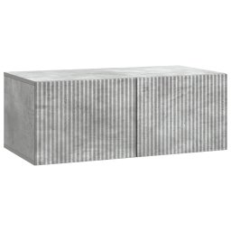 Dulap TV suspendat gri beton, 78,5 x 41 x 30 cm, 2 usi