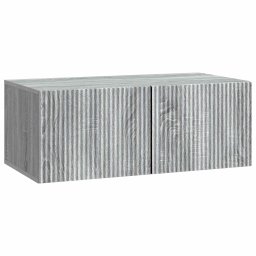 Dulap TV suspendat gri Sonoma 78,5 x 41 x 30 cm, 2 usi, vidaXL