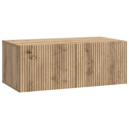Dulap TV suspendat din lemn, stejar artizanal, 78,5 x 41 x 30 cm