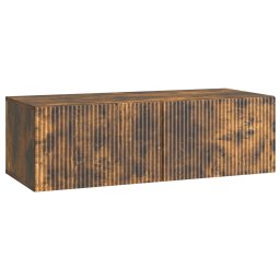 Dulap TV suspendat stejar fumuriu 98x41x30 cm, 2 usi, vidaXL