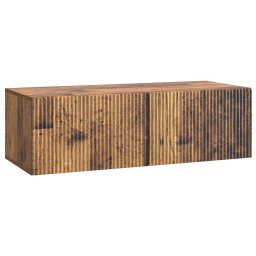 Dulap TV suspendat de perete, lemn vechi, 98 x 41 x 30 cm, 2 usi
