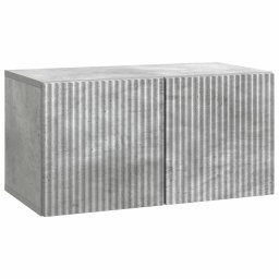 Dulap TV suspendat gri beton, 59,5 x 31 x 30 cm, 2 usi, vidaXL
