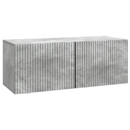 Dulap TV suspendat gri beton 78,5 x 31 x 30 cm, 2 usi