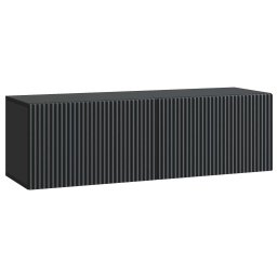 Dulap TV suspendat de perete, negru, 98 x 31 x 30 cm, 2 usi, vidaXL