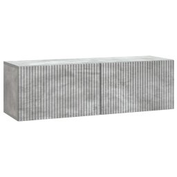 Dulap TV suspendat pentru living, gri beton, 98 x 31 x 30 cm