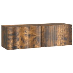 Dulap TV suspendat de perete, stejar fumuriu, 98 x 31 x 30 cm