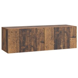 Dulap TV suspendat din lemn vechi, 98 x 31 x 30 cm, 2 usi