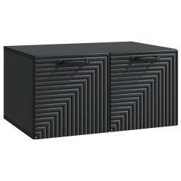 Dulap TV suspendat de perete negru 59,5 x 41 x 30 cm, 2 usi