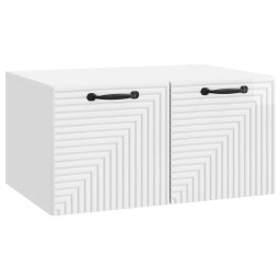 Dulap TV suspendat alb lucios din lemn prelucrat, 59,5 x 41 x 30 cm