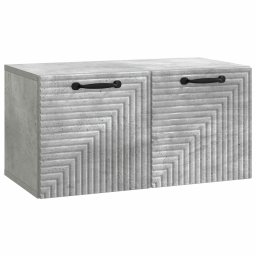 Dulap TV suspendat gri beton 59,5 x 31 x 30 cm, 2 usi