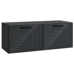 Dulap TV suspendat de perete negru 78,5 x 31 x 30 cm, 2 usi