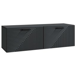 Dulap TV suspendat de perete, negru, 98 x 31 x 30 cm, 2 usi