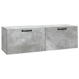 Dulap TV suspendat gri beton, 98x31x30 cm, 2 usi, vidaXL