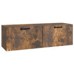 Dulap TV suspendat de perete, stejar fumuriu, 98 x 31 x 30 cm