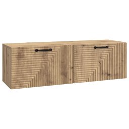 Dulap TV suspendat cu 2 usi, stejar artizanal, 98 x 31 x 30 cm