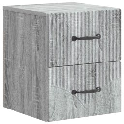 Noptiera suspendata gri Sonoma cu 2 sertare, 34,5 x 33 x 40 cm, vidaXL