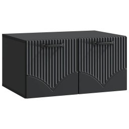 Dulap TV suspendat de perete, negru, 59,5 x 41 x 30 cm, 2 usi