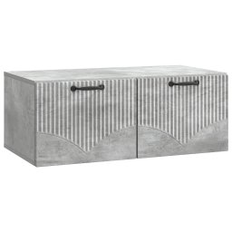 Comoda TV suspendata de perete, gri beton, 78,5 x 41 x 30 cm