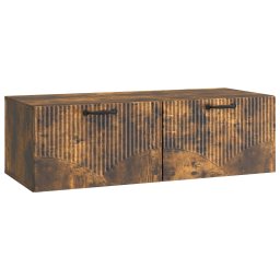 Comoda TV suspendata de perete, stejar fumuriu, 98 x 41 x 30 cm