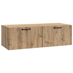 Comoda TV suspendata de perete, stejar artizanal, 98 x 41 x 30 cm