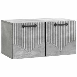 Dulap TV suspendat de perete gri beton 59,5 x 31 x 30 cm