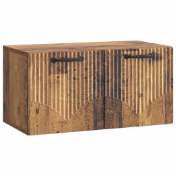 Dulap TV suspendat de perete, lemn vechi, 59,5 x 31 x 30 cm