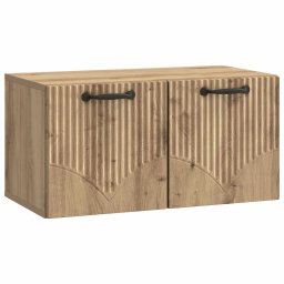 Dulap TV suspendat de perete, stejar artizanal, 59,5 x 31 x 30 cm