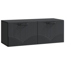 Dulap TV suspendat de perete, negru, 78,5 x 31 x 30 cm, 2 usi