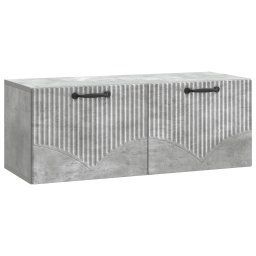 Comoda TV suspendata de perete gri beton 78,5 x 31 x 30 cm