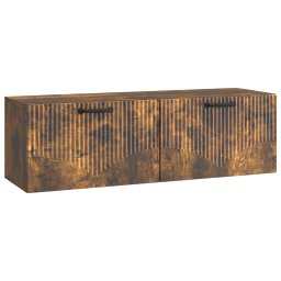 Comoda TV suspendata de perete, stejar fumuriu, 98 x 31 x 30 cm