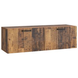 Comoda TV suspendata de perete, lemn vechi, 98 x 31 x 30 cm