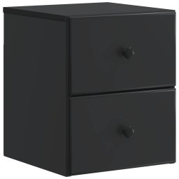 Noptiera suspendata neagra cu 2 sertare, 34,5 x 33 x 40 cm, vidaXL