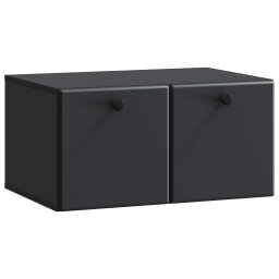 Dulap TV suspendat de perete, negru, 59,5 x 41 x 30 cm, 2 usi