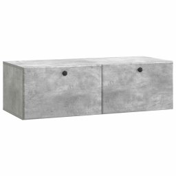 Dulap TV suspendat pentru perete, gri beton, 98 x 41 x 30 cm