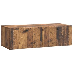 Dulap TV suspendat de perete, lemn vechi, 98 x 41 x 30 cm, 2 usi