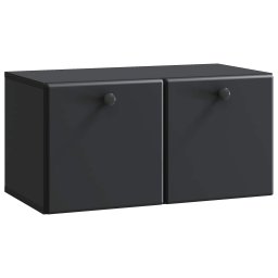 Dulap TV suspendat de perete, negru, 59,5 x 31 x 30 cm, 2 usi