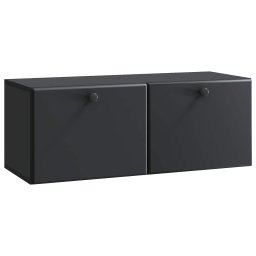 Dulap TV suspendat de perete, negru, 78,5 x 31 x 30 cm, 2 usi